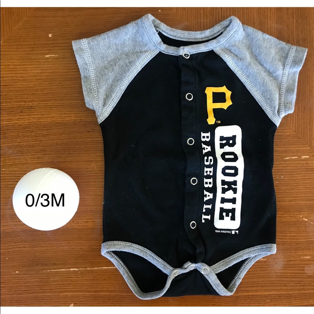 Pirates baseball onesie